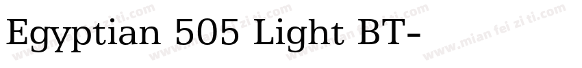 Egyptian 505 Light BT字体转换